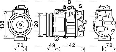 Ava Quality Cooling PRK090 - Kompresors, Gaisa kond. sistēma www.autospares.lv