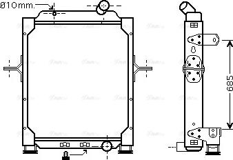 Ava Quality Cooling RE 2074 - Radiators, Motora dzesēšanas sistēma www.autospares.lv