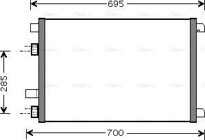 Ava Quality Cooling RTA5305 - Condenser, air conditioning www.autospares.lv