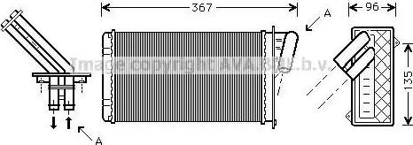 Ava Quality Cooling RT6203 - Siltummainis, Salona apsilde www.autospares.lv