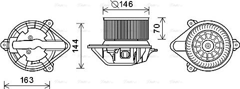 Ava Quality Cooling RT8577 - Salona ventilators www.autospares.lv