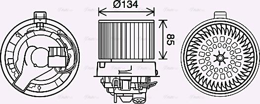 Ava Quality Cooling RT8635 - Salona ventilators www.autospares.lv