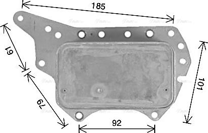 Ava Quality Cooling RT3657 - Eļļas radiators, Motoreļļa www.autospares.lv