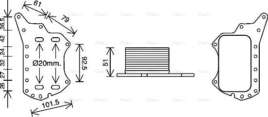 Ava Quality Cooling RT3638 - Eļļas radiators, Motoreļļa www.autospares.lv