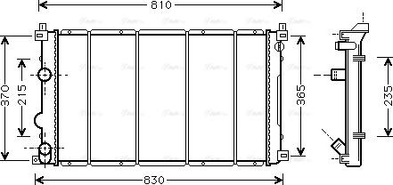 Ava Quality Cooling RT 2361 - Radiators, Motora dzesēšanas sistēma www.autospares.lv