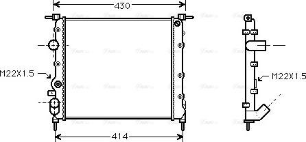 Ava Quality Cooling RT 2260 - Radiators, Motora dzesēšanas sistēma www.autospares.lv