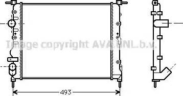 Ava Quality Cooling RT 2218 - Radiators, Motora dzesēšanas sistēma www.autospares.lv