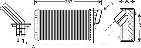 Ava Quality Cooling RTA6203 - Siltummainis, Salona apsilde www.autospares.lv