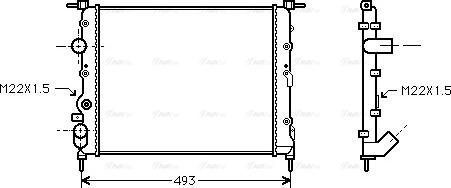 Ava Quality Cooling RTA2197 - Radiators, Motora dzesēšanas sistēma www.autospares.lv