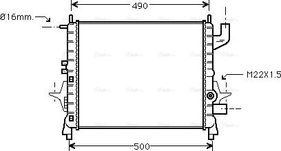 Ava Quality Cooling RTA2262 - Radiator, engine cooling www.autospares.lv