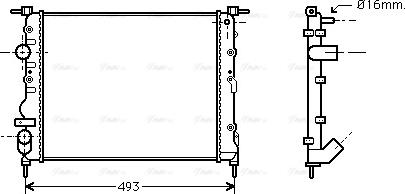 Ava Quality Cooling RTA2271 - Radiators, Motora dzesēšanas sistēma www.autospares.lv