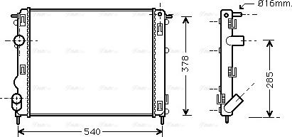 Ava Quality Cooling RTA2272 - Radiators, Motora dzesēšanas sistēma www.autospares.lv