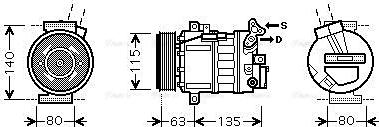 Ava Quality Cooling RTAK486 - Kompresors, Gaisa kond. sistēma www.autospares.lv