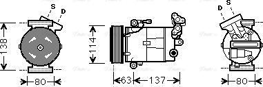 Ava Quality Cooling RTAK437 - Kompresors, Gaisa kond. sistēma www.autospares.lv