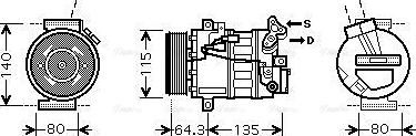 Ava Quality Cooling RTAK394 - Kompresors, Gaisa kond. sistēma www.autospares.lv