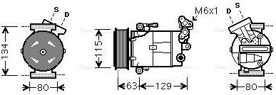 Ava Quality Cooling RTAK384 - Kompresors, Gaisa kond. sistēma www.autospares.lv