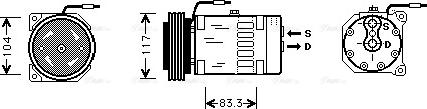 Ava Quality Cooling RT K403 - Compressor, air conditioning www.autospares.lv