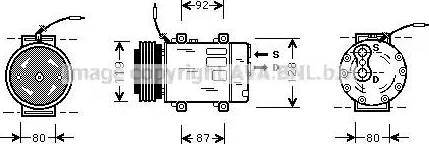 Ava Quality Cooling RTK047 - Compressor, air conditioning www.autospares.lv