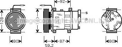 Ava Quality Cooling RT K324 - Compressor, air conditioning www.autospares.lv