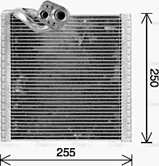 Ava Quality Cooling RTV668 - Iztvaikotājs, Gaisa kondicionēšanas sistēma www.autospares.lv