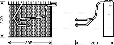 Ava Quality Cooling RT V100 - Iztvaikotājs, Gaisa kondicionēšanas sistēma www.autospares.lv