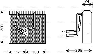 Ava Quality Cooling RT V173 - Iztvaikotājs, Gaisa kondicionēšanas sistēma www.autospares.lv