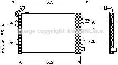 Ava Quality Cooling SA5007D - Kondensators, Gaisa kond. sistēma www.autospares.lv