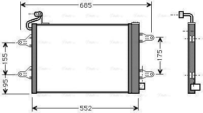 Ava Quality Cooling SAA5007D - Kondensators, Gaisa kond. sistēma www.autospares.lv