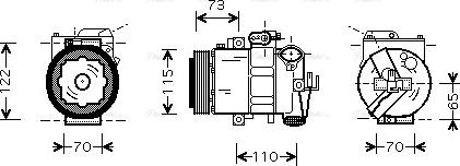 Ava Quality Cooling SAK018 - Kompresors, Gaisa kond. sistēma autospares.lv