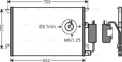 Ava Quality Cooling SB5060D - Kondensators, Gaisa kond. sistēma www.autospares.lv