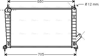 Ava Quality Cooling SB 2061 - Radiators, Motora dzesēšanas sistēma www.autospares.lv