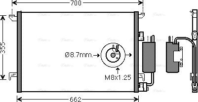 Ava Quality Cooling SBA5058D - Kondensators, Gaisa kond. sistēma www.autospares.lv