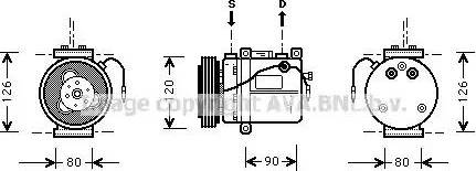 Ava Quality Cooling SB K051 - Kompresors, Gaisa kond. sistēma www.autospares.lv