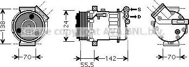 Ava Quality Cooling SB K069 - Kompresors, Gaisa kond. sistēma autospares.lv