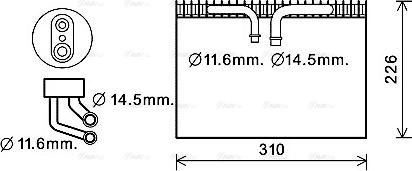 Ava Quality Cooling SBV072 - Iztvaikotājs, Gaisa kondicionēšanas sistēma www.autospares.lv