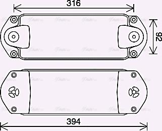 Ava Quality Cooling SC3050 - Eļļas radiators, Motoreļļa www.autospares.lv