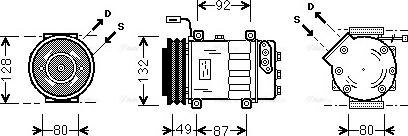 Ava Quality Cooling SCAK026 - Kompresors, Gaisa kond. sistēma www.autospares.lv