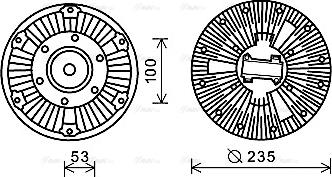 Ava Quality Cooling SCC031 - Sajūgs, Radiatora ventilators www.autospares.lv