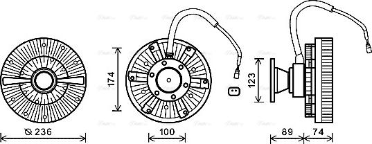 Ava Quality Cooling SCC029 - Sajūgs, Radiatora ventilators www.autospares.lv