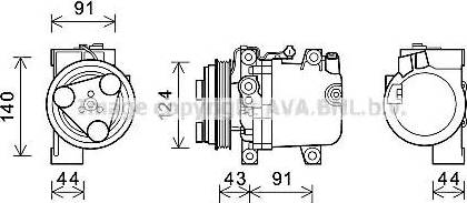 Ava Quality Cooling SUK109 - Kompresors, Gaisa kond. sistēma www.autospares.lv