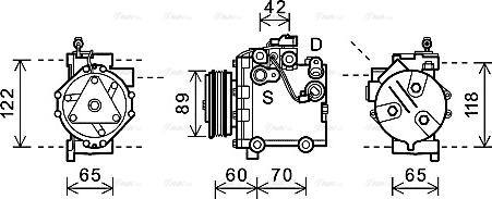 Ava Quality Cooling SZAK125 - Kompresors, Gaisa kond. sistēma www.autospares.lv