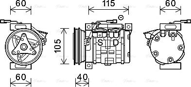 Ava Quality Cooling SZK145 - Kompresors, Gaisa kond. sistēma www.autospares.lv