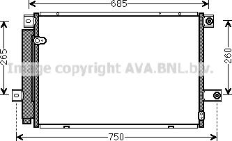 Ava Quality Cooling TO5559D - Kondensators, Gaisa kond. sistēma www.autospares.lv