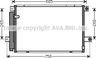 Ava Quality Cooling TO5559 - Kondensators, Gaisa kond. sistēma www.autospares.lv