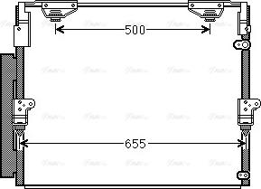 Ava Quality Cooling TO5560D - Kondensators, Gaisa kond. sistēma www.autospares.lv