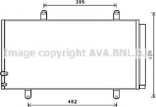 Ava Quality Cooling TO5696 - Kondensators, Gaisa kond. sistēma www.autospares.lv