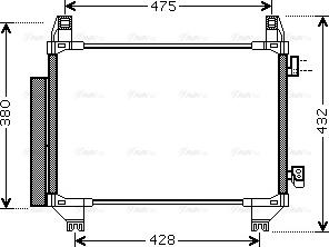 Ava Quality Cooling TO5665D - Kondensators, Gaisa kond. sistēma www.autospares.lv