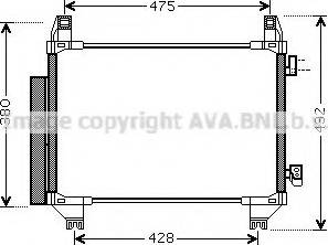 Ava Quality Cooling TO5665 - Kondensators, Gaisa kond. sistēma www.autospares.lv