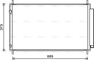 Ava Quality Cooling TO5708D - Kondensators, Gaisa kond. sistēma www.autospares.lv