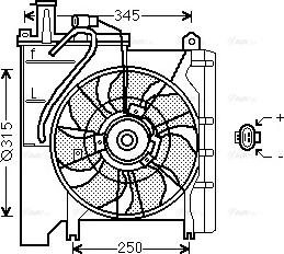 Ava Quality Cooling TO 7553 - Ventilators, Motora dzesēšanas sistēma autospares.lv